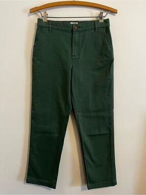 Crewcuts J.Crew Kids Girls 10 High Rise Girlfriend Chino Pants Green Stretch